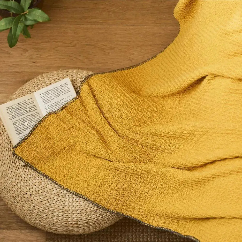 Knitted Cotton Sherpa Throw Blanket - 图片 17