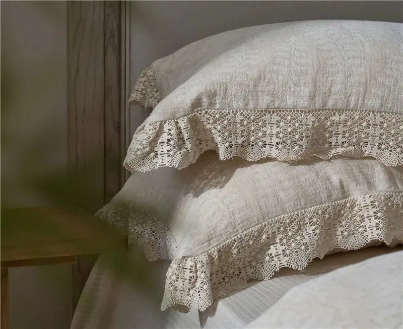 Meadow Breeze Cotton-Linen Duvet Cover Set - 图片 16