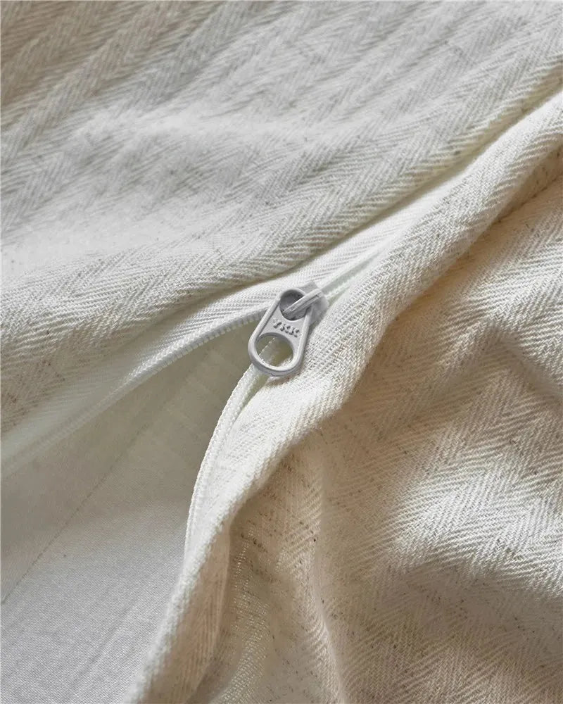 Meadow Breeze Cotton-Linen Duvet Cover Set - 图片 13