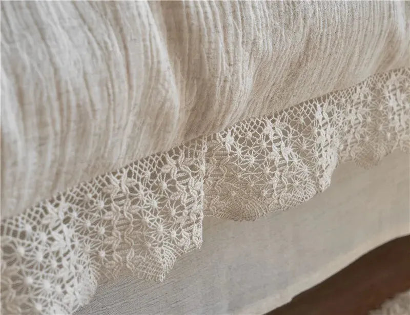 Meadow Breeze Cotton-Linen Duvet Cover Set - 图片 8