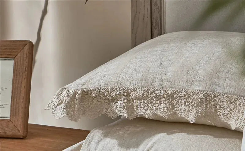 Meadow Breeze Cotton-Linen Duvet Cover Set - 图片 9