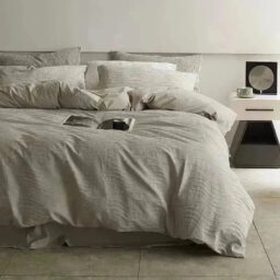 Organic Cotton Percale Woven Duvet Cover Set