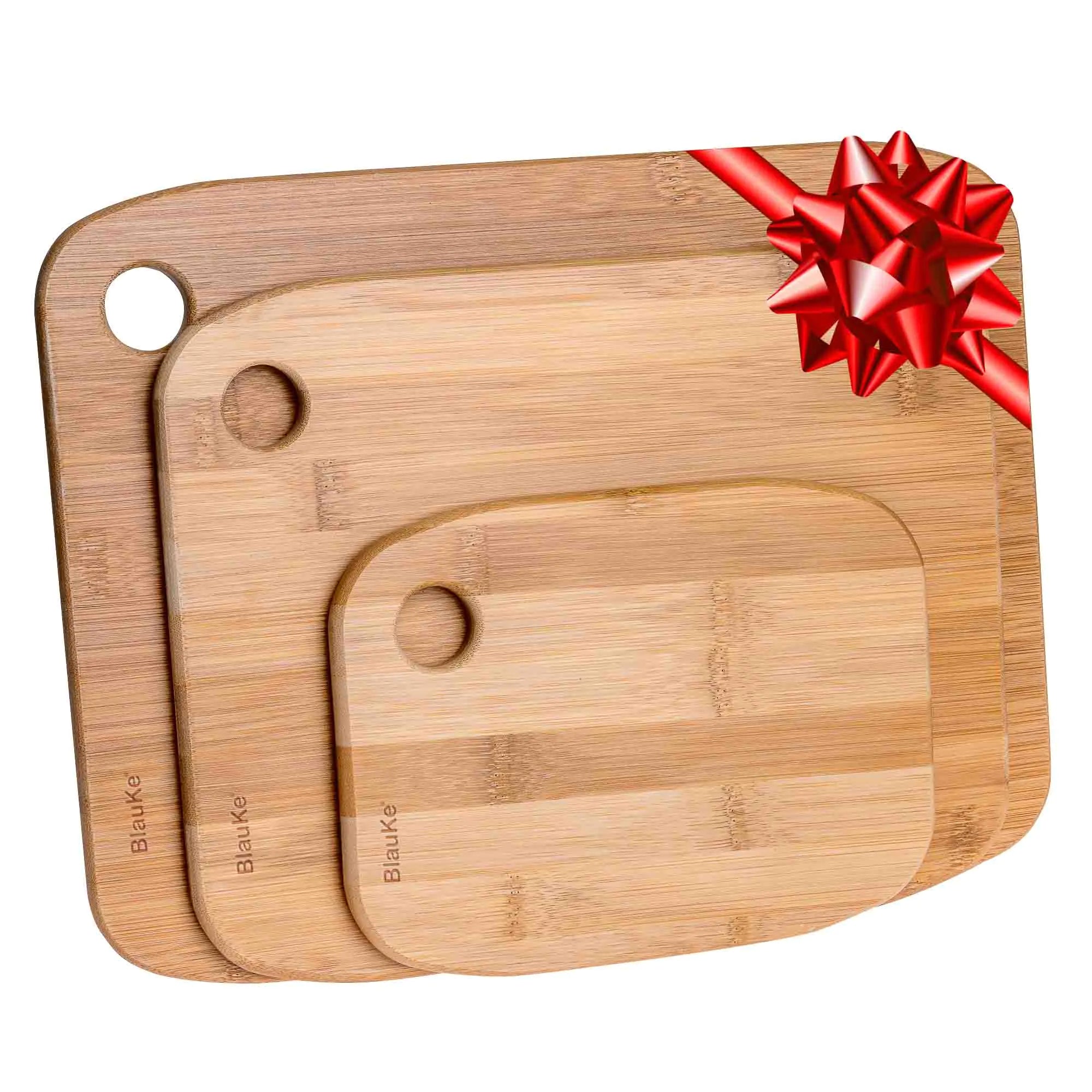 Wooden Cutting Boards for Kitchen - Bamboo Chopping Board Set of 3 - 图片 13