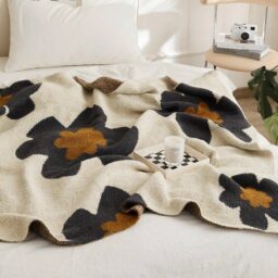 Petal Plush Floral Microfiber Throw Blanket