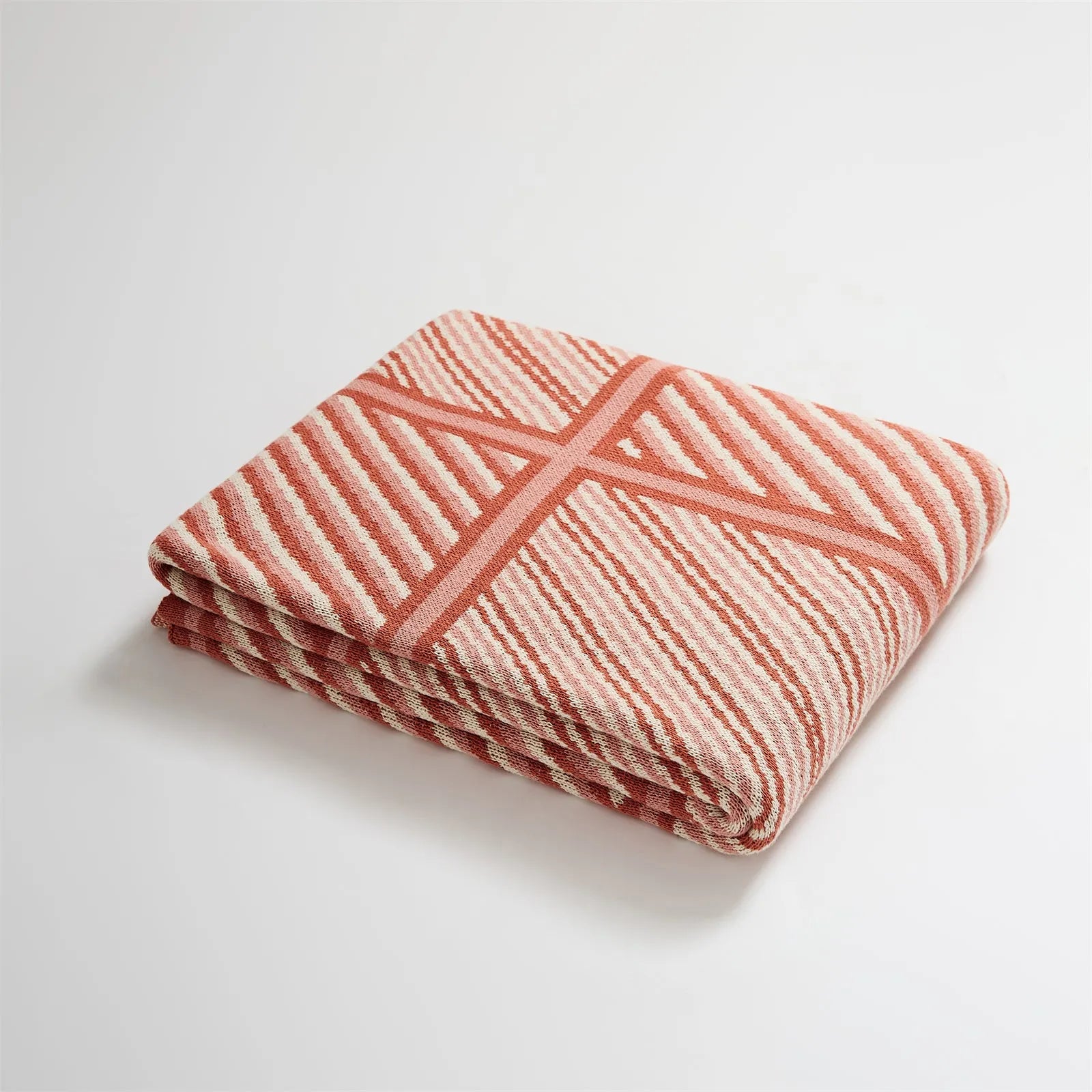 Luxury Boxed Striped Cotton Throw Blanket - 图片 8