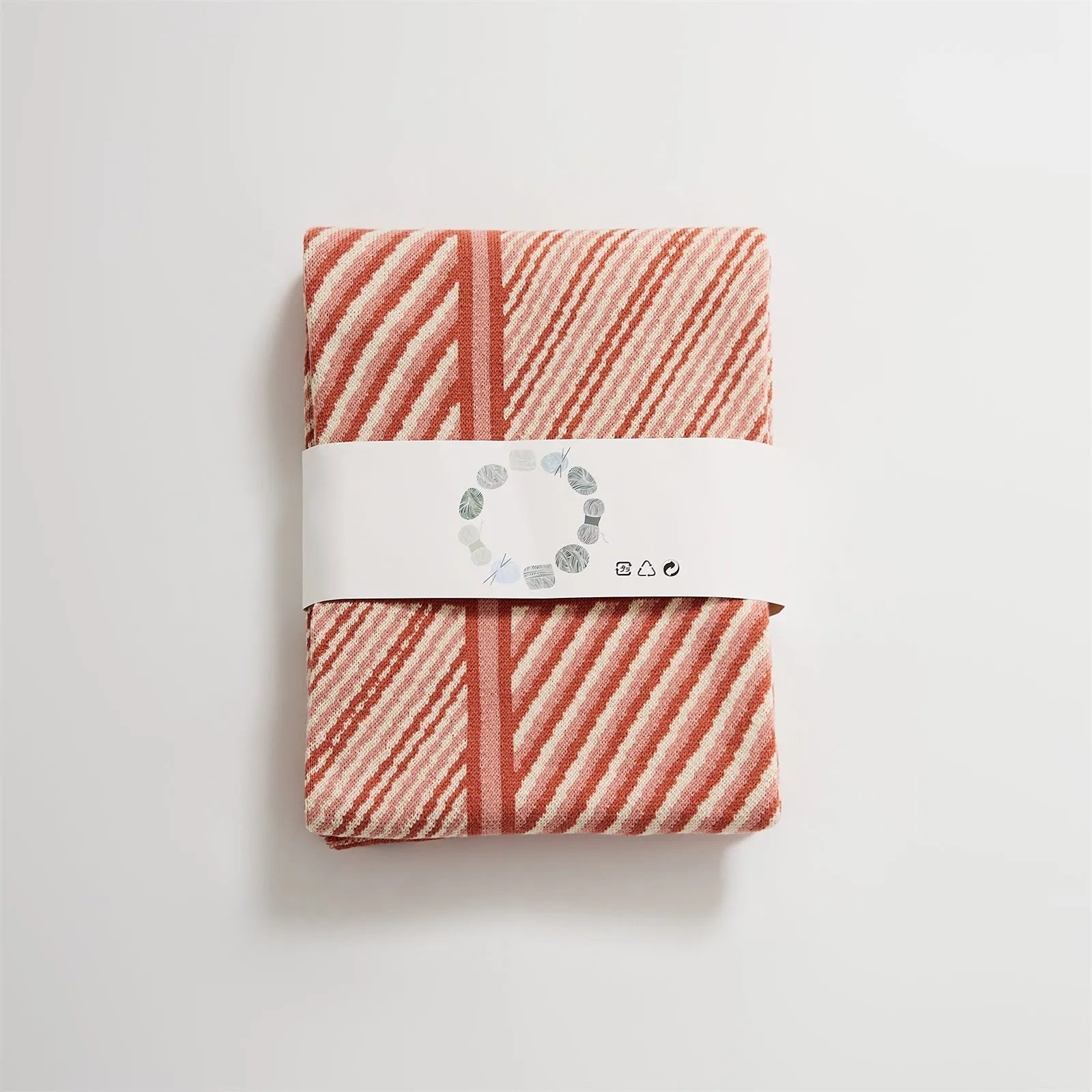 Luxury Boxed Striped Cotton Throw Blanket - 图片 7
