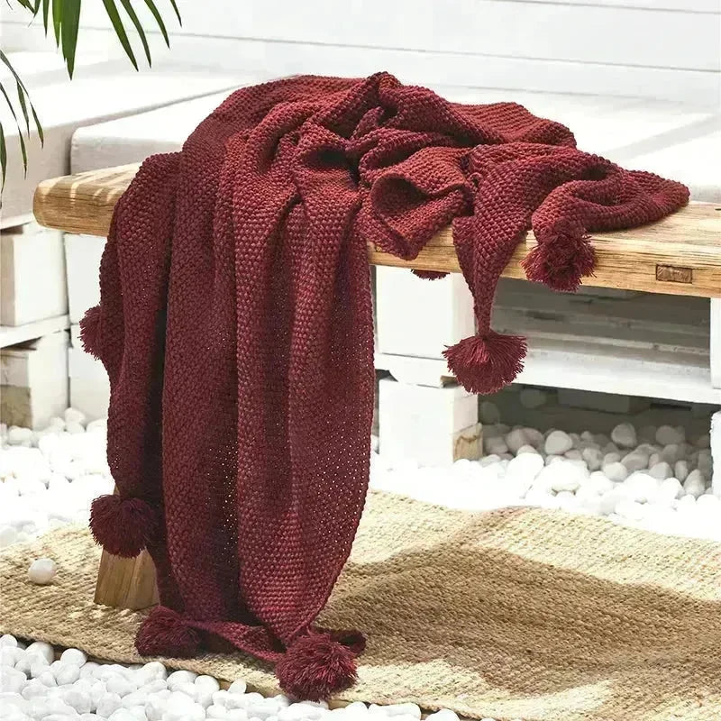 Quin Pompom Throw Blanket - 图片 5