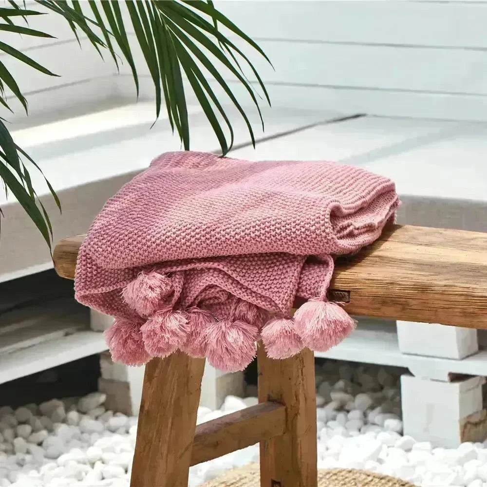 Quin Pompom Throw Blanket - 图片 7