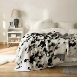 Scattered Ink Microfiber Throw Blanket