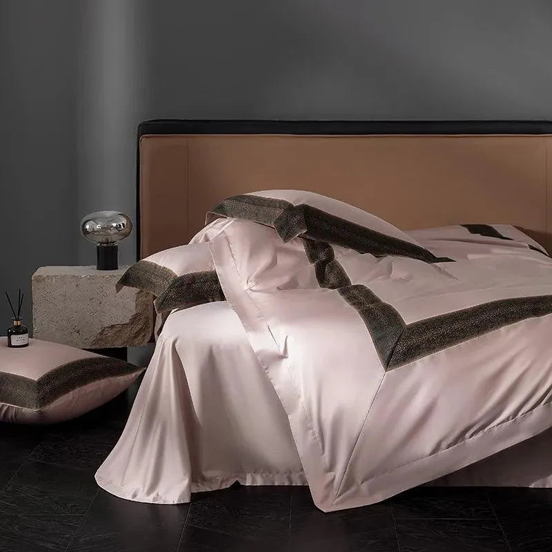 Sharon Square 1000TC Egyptian Cotton Duvet Cover Set - 图片 4