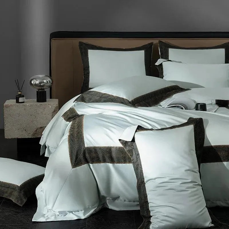 Sharon Square 1000TC Egyptian Cotton Duvet Cover Set - 图片 9