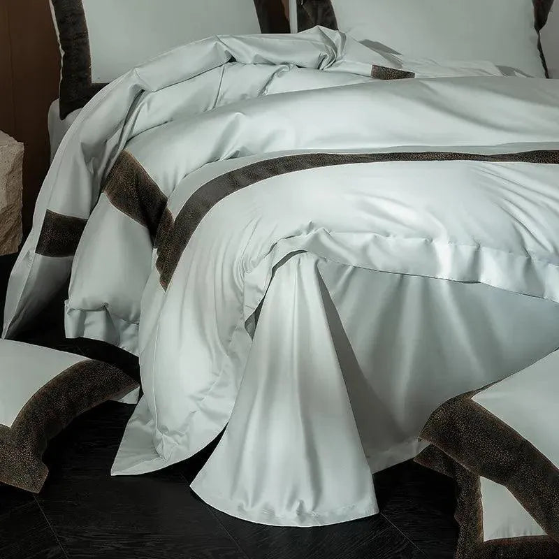Sharon Square 1000TC Egyptian Cotton Duvet Cover Set - 图片 8
