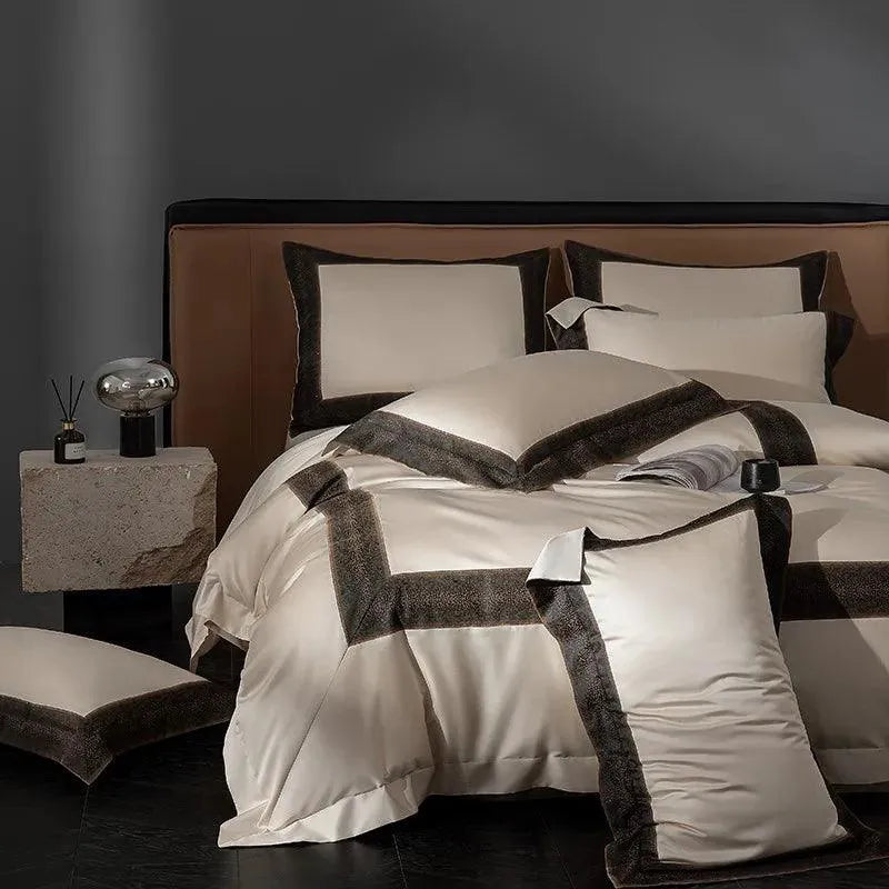 Sharon Square 1000TC Egyptian Cotton Duvet Cover Set - 图片 17