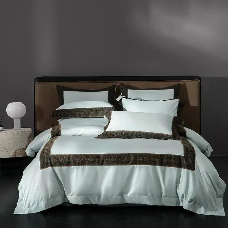 Sharon Square 1000TC Egyptian Cotton Duvet Cover Set - 图片 11