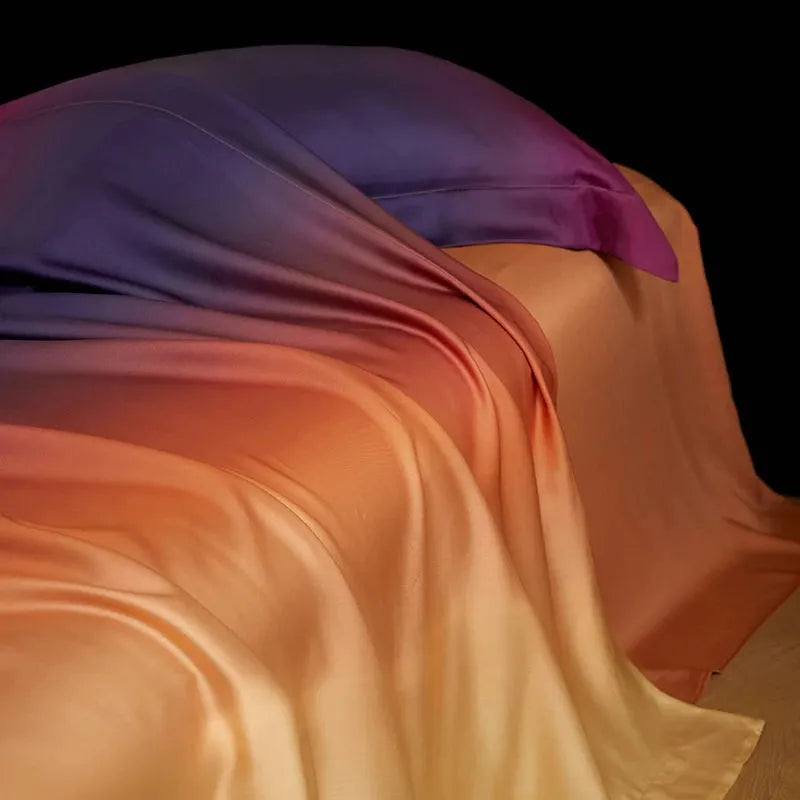 Sky At Dawn Gradient Lyocell Duvet Cover Set - 图片 2