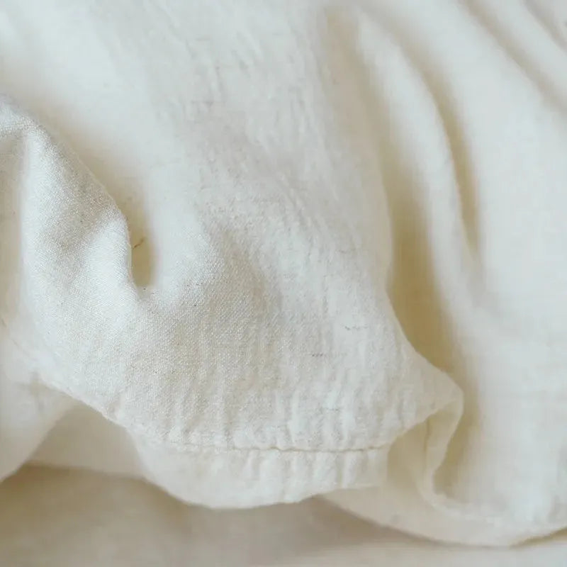 Texture Cotton Linen Blend Duvet Cover Set - 图片 26