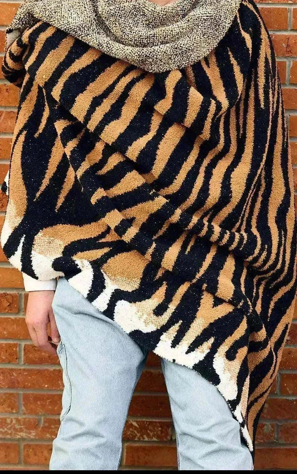Tiger Stripe Throw Blanket - 图片 2