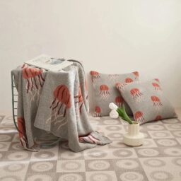 Tranquil Jellyfish Jacquard Throw Blanket