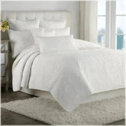 White Embroidery Coverlet Set