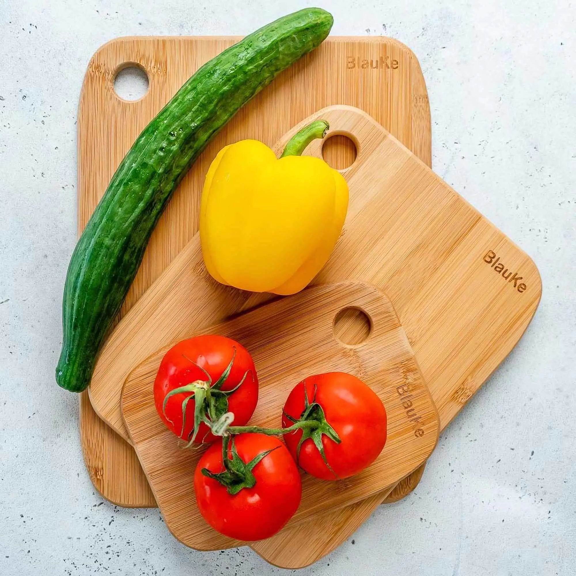 Wooden Cutting Boards for Kitchen - Bamboo Chopping Board Set of 3 - 图片 9